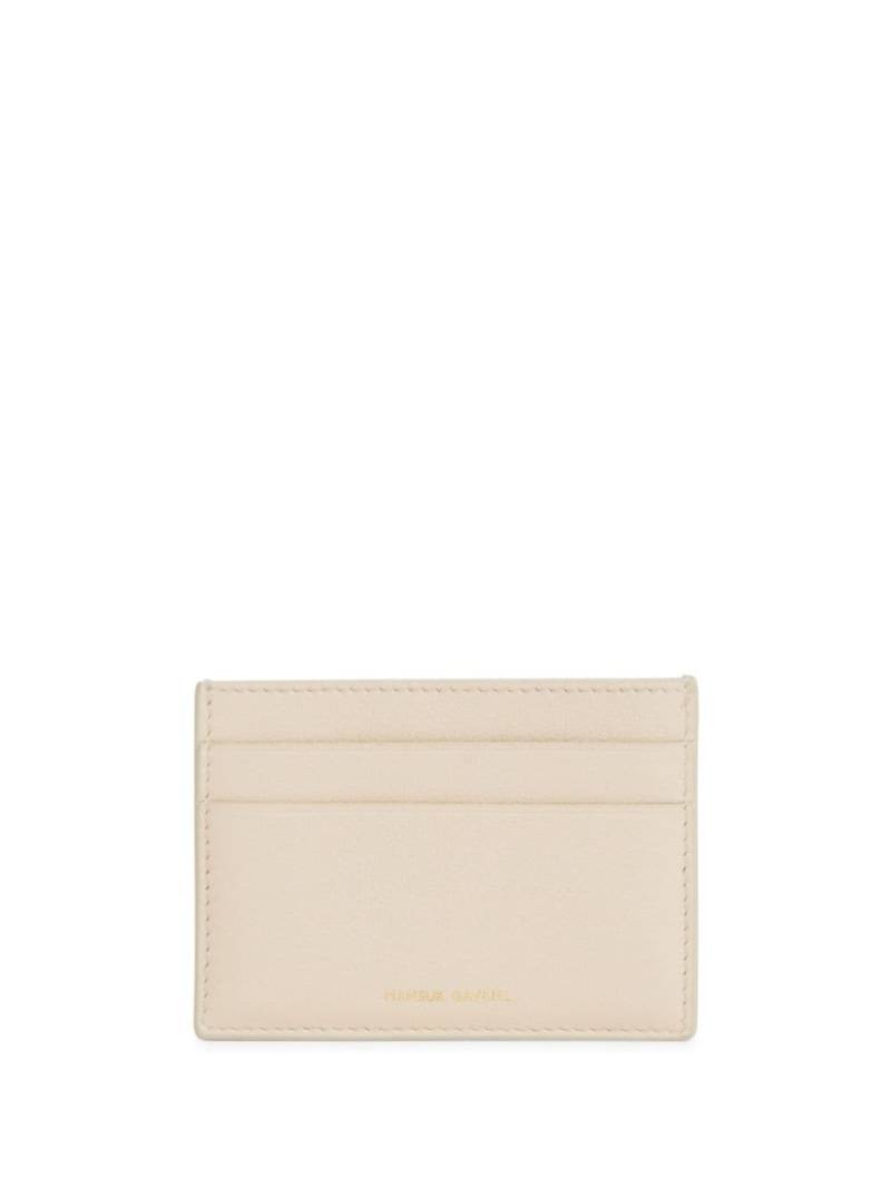 Mansur Gavriel logo-stamp pocket card holder - Neutrals von Mansur Gavriel