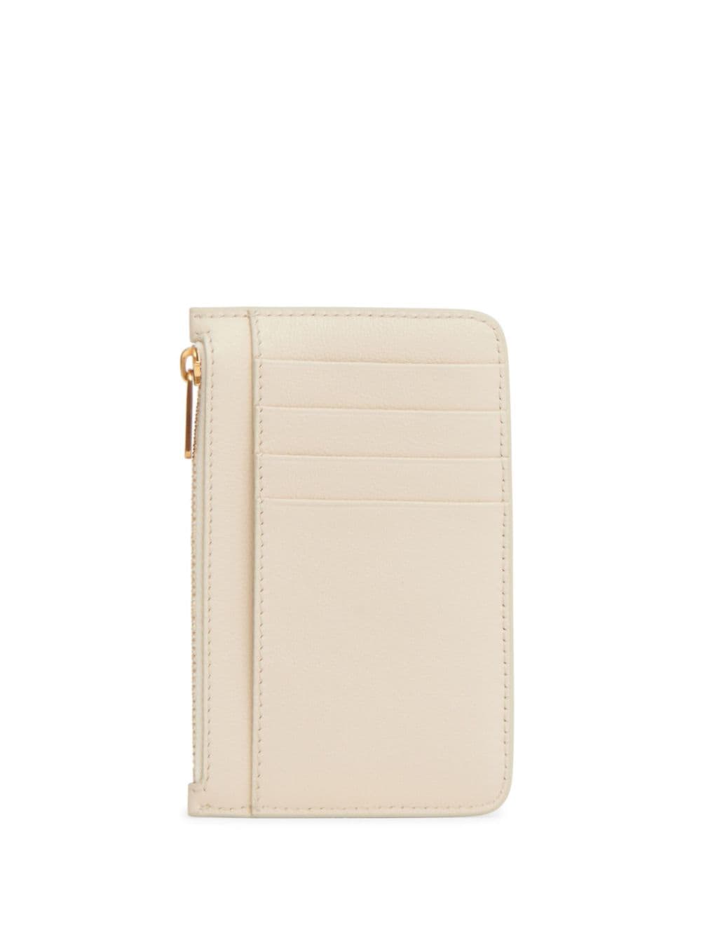 Mansur Gavriel logo-stamp zipped card holder - Neutrals von Mansur Gavriel