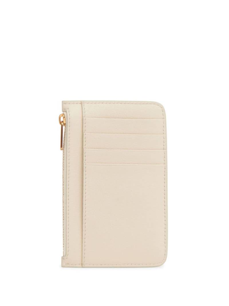 Mansur Gavriel logo-stamp zipped card holder - Neutrals von Mansur Gavriel