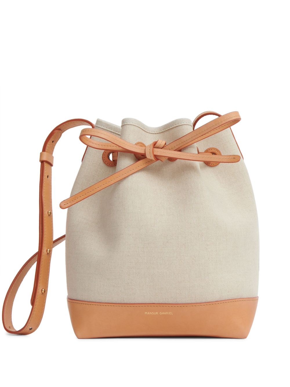 Mansur Gavriel mini canvas bucket bag - Neutrals von Mansur Gavriel