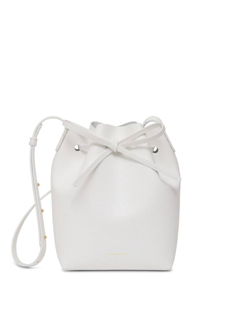 Mansur Gavriel snakeskin-effect leather bucket bag - White von Mansur Gavriel