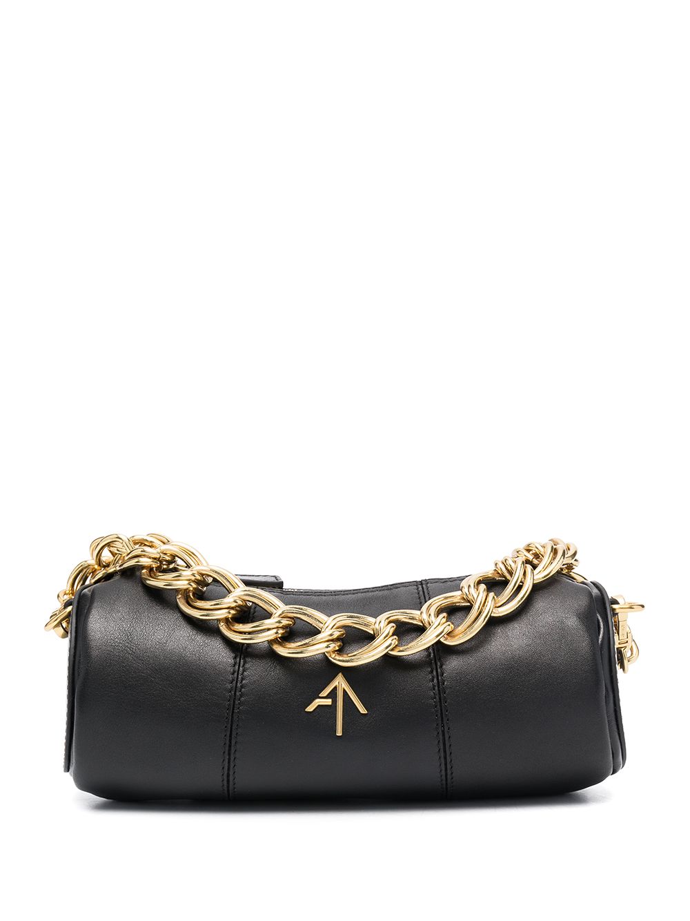 Manu Atelier Cylinder leather shoulder bag - Black von Manu Atelier