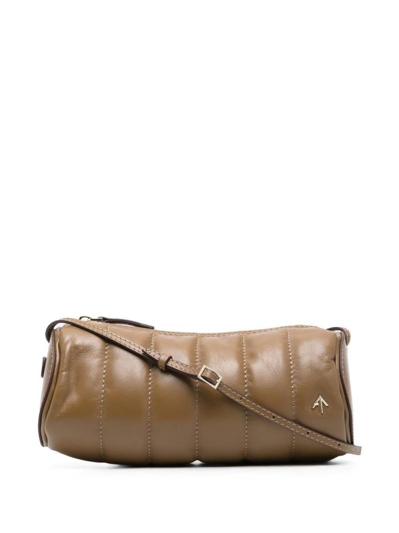 Manu Atelier Padded Cylinder leather bag - Brown von Manu Atelier