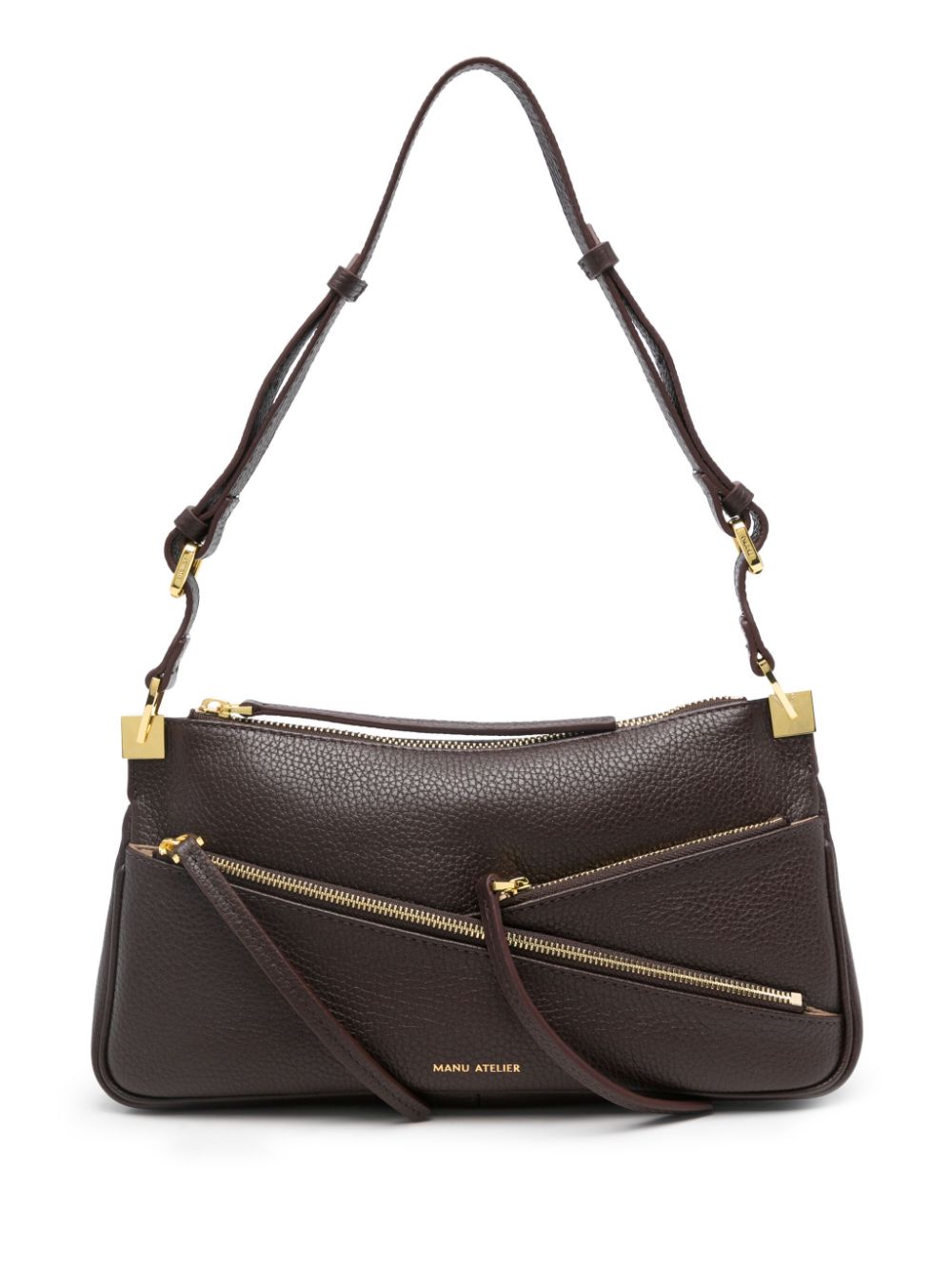 Manu Atelier Three Zipped shoulder bag - Brown von Manu Atelier