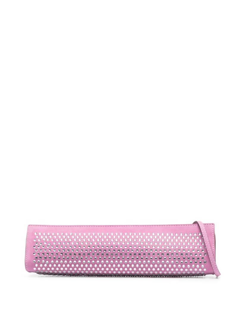 Manu Atelier crystal-embellished shoulder bag - Purple von Manu Atelier