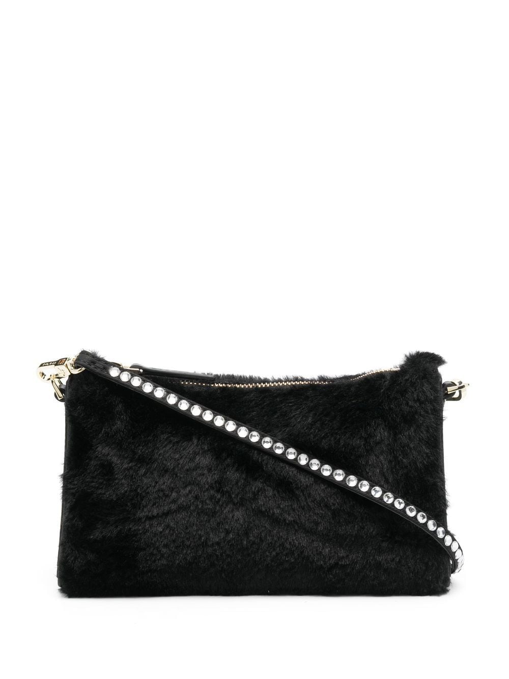 Manu Atelier faux-fur zipped bag - Black von Manu Atelier