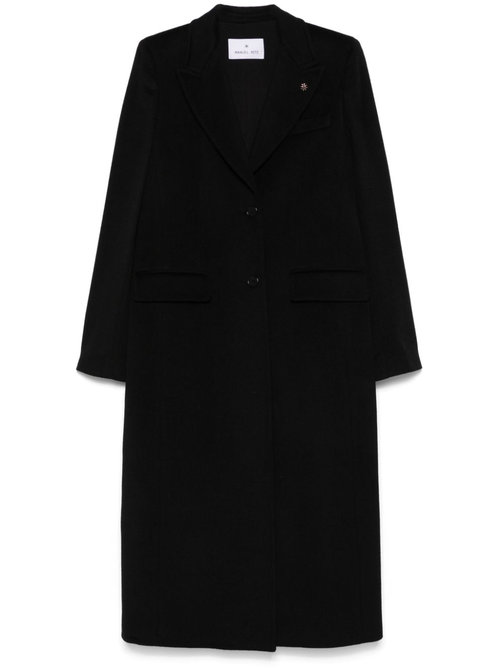 Manuel Ritz brooch-detail coat - Black von Manuel Ritz