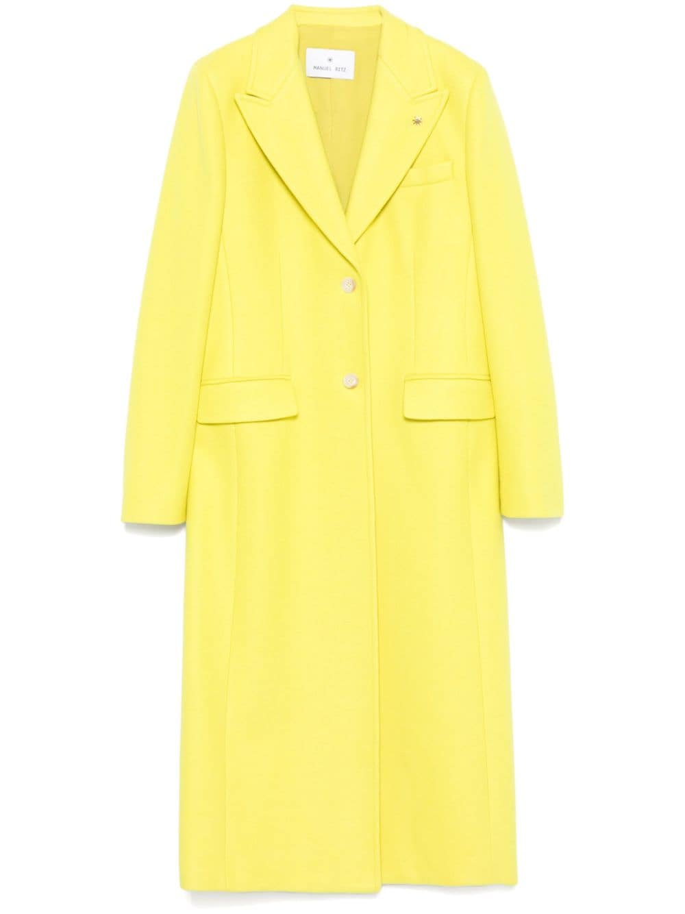 Manuel Ritz brooch-detail coat - Yellow von Manuel Ritz