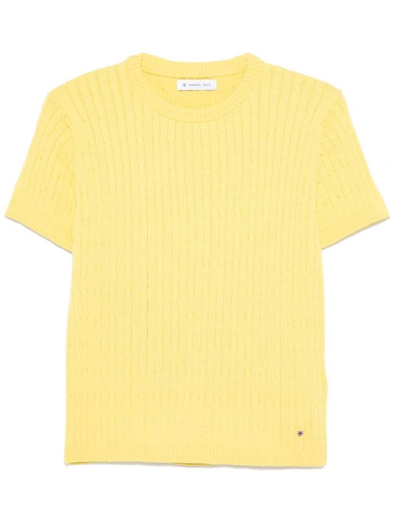 Manuel Ritz cable-knit top - Yellow von Manuel Ritz