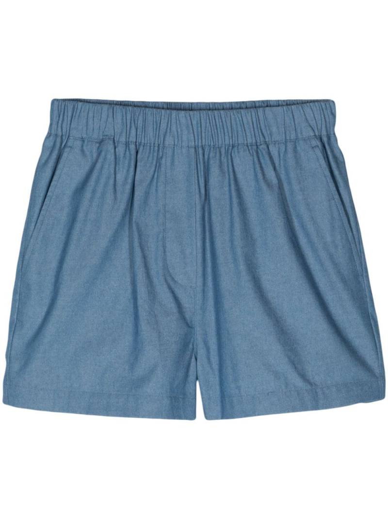 Manuel Ritz chambray cotton shorts - Blue von Manuel Ritz