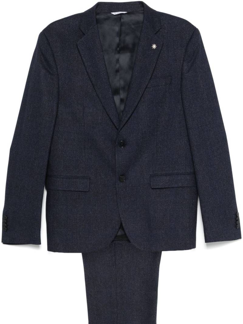 Manuel Ritz checked suit - Blue von Manuel Ritz