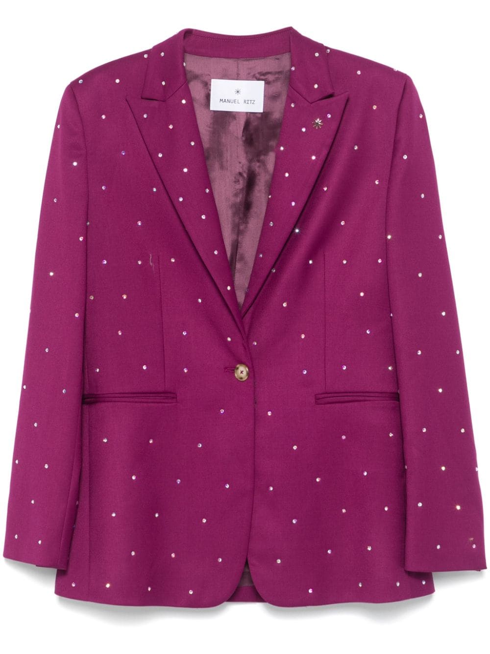 Manuel Ritz crystal-appliqué blazer - Purple von Manuel Ritz