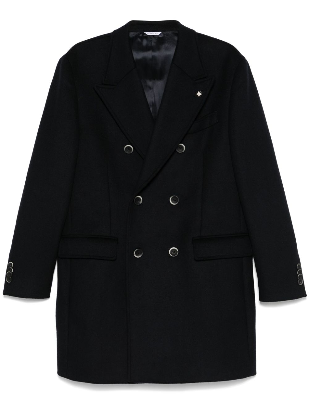 Manuel Ritz double-breasted coat - Blue von Manuel Ritz