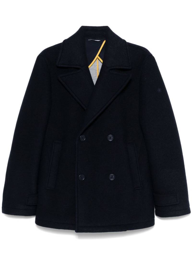 Manuel Ritz double-breasted coat - Blue von Manuel Ritz