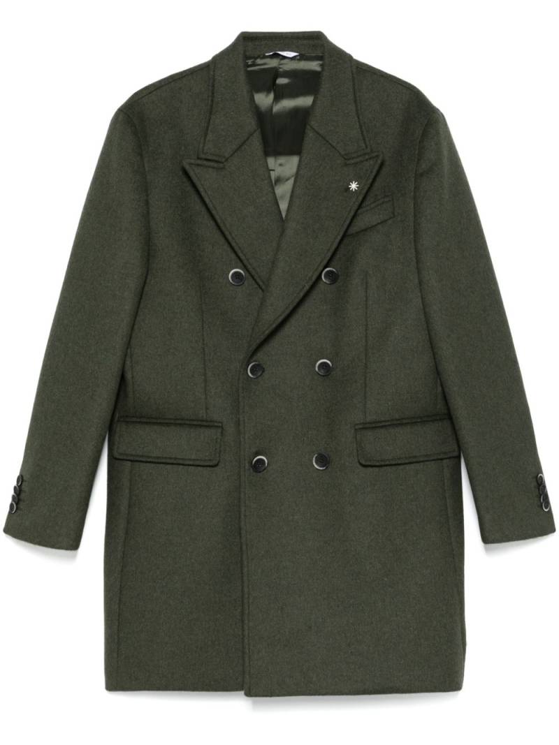 Manuel Ritz double-breasted coat - Green von Manuel Ritz