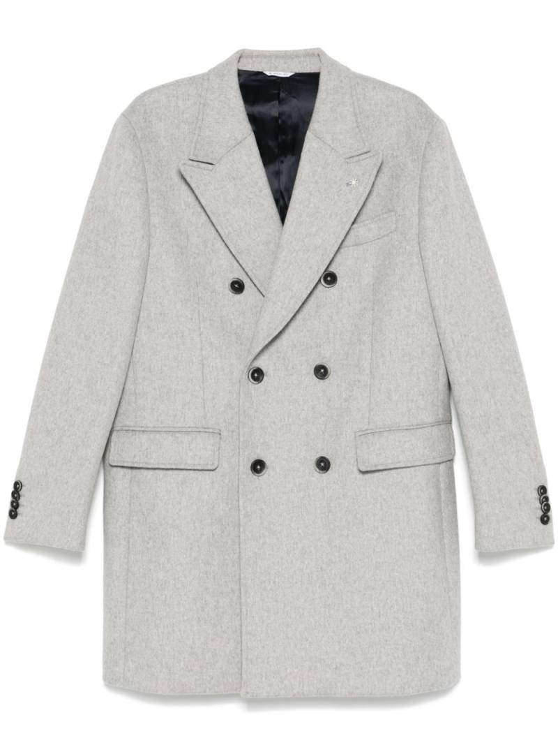 Manuel Ritz double-breasted coat - Grey von Manuel Ritz