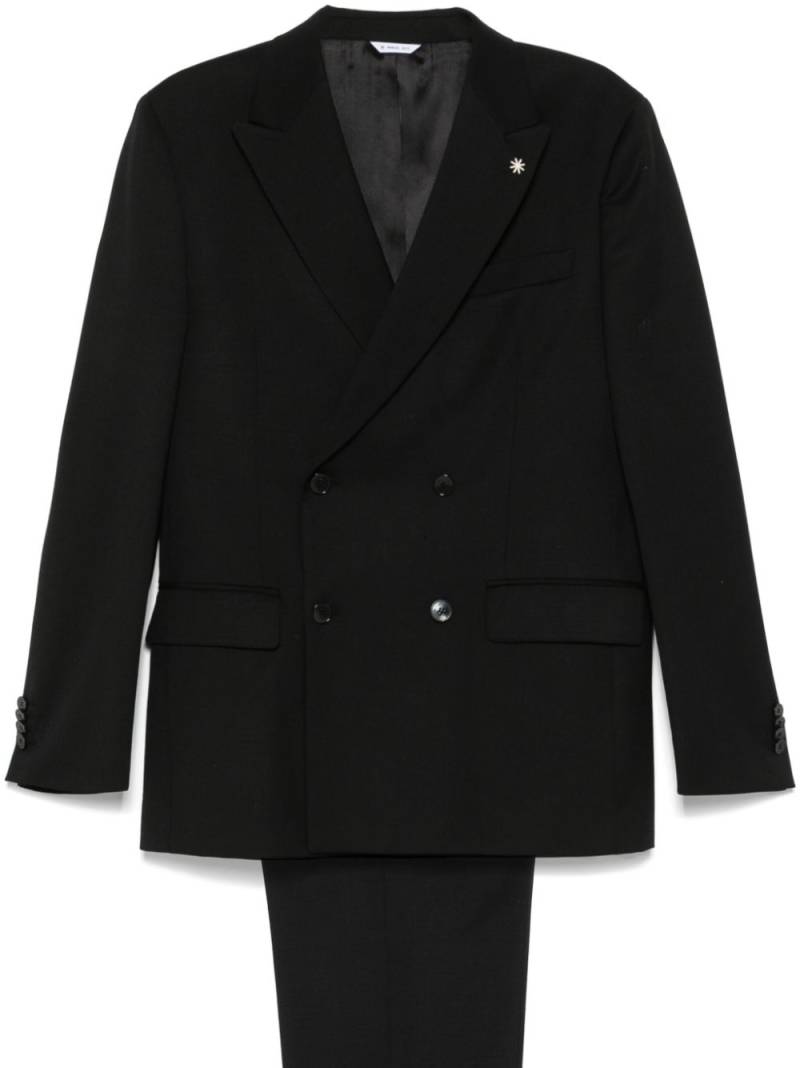 Manuel Ritz double-breasted suit - Black von Manuel Ritz