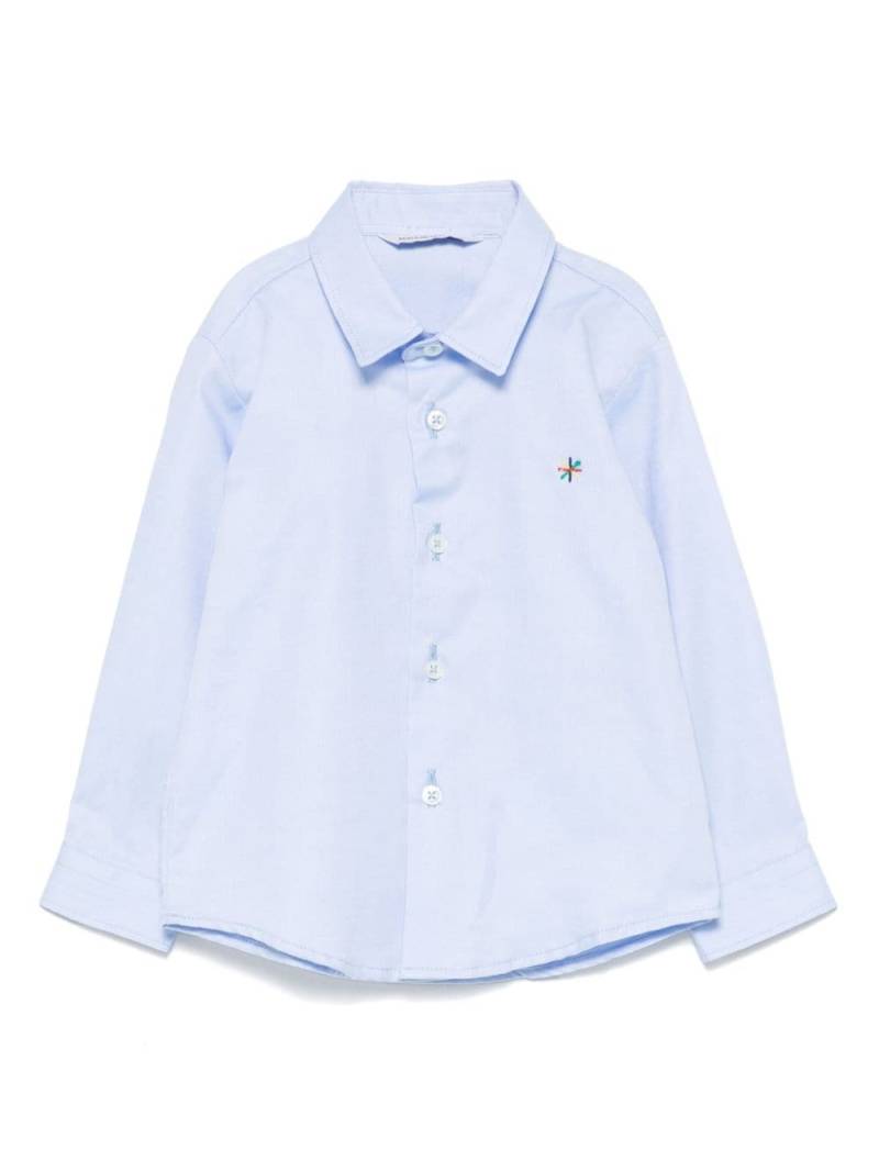 Manuel Ritz embroidered-logo shirt - Blue von Manuel Ritz