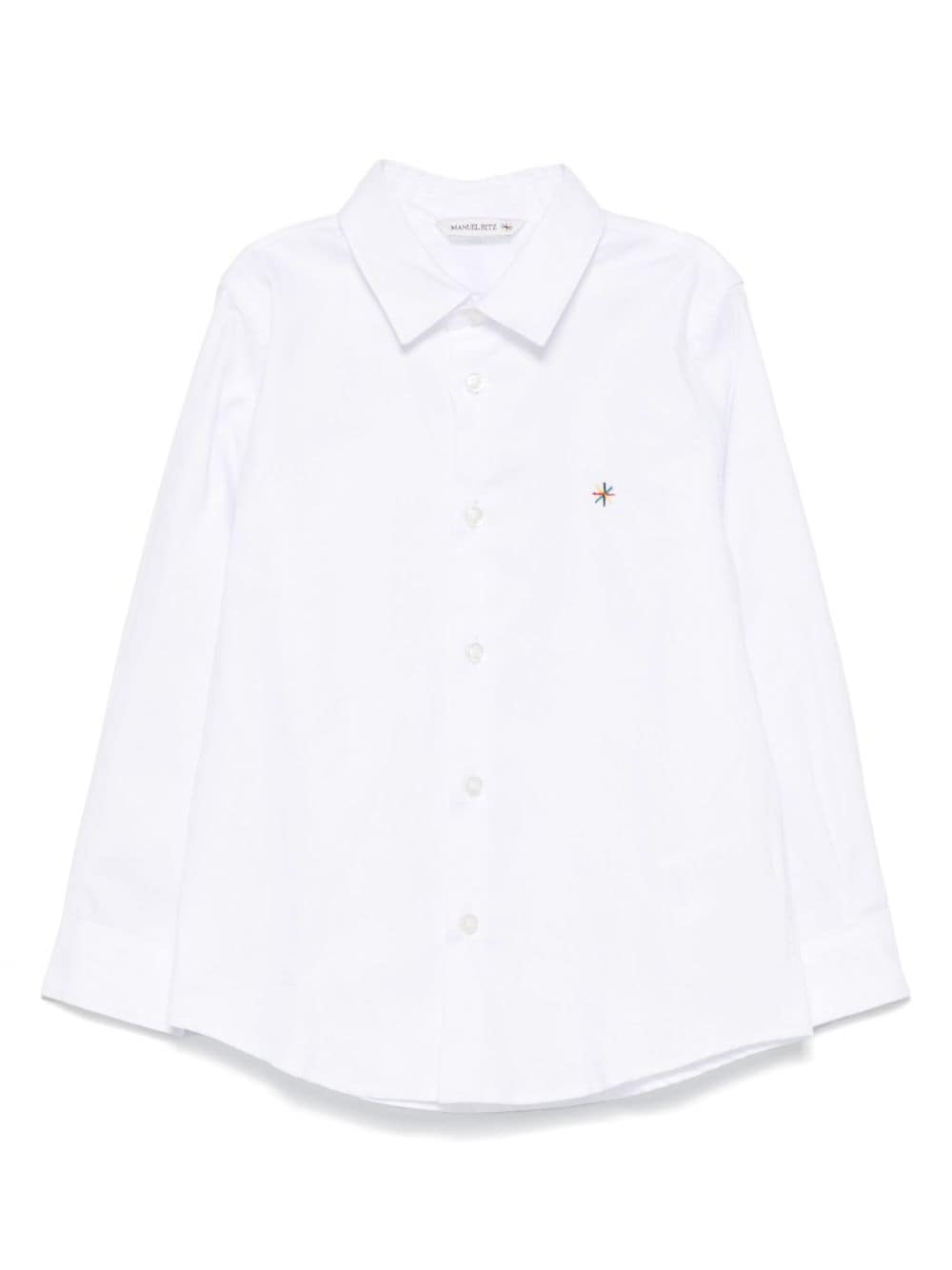 Manuel Ritz embroidered-logo shirt - White