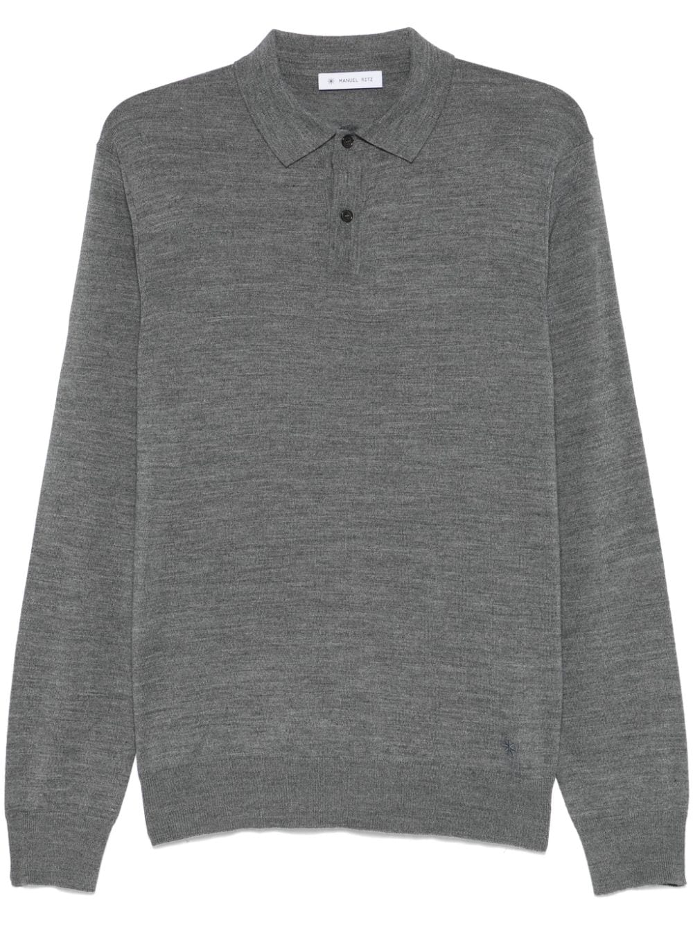 Manuel Ritz fine-knit polo shirt - Grey von Manuel Ritz