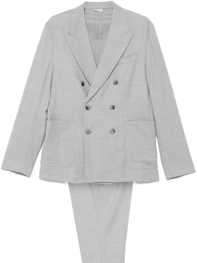 Manuel Ritz flannel suit - Grey von Manuel Ritz