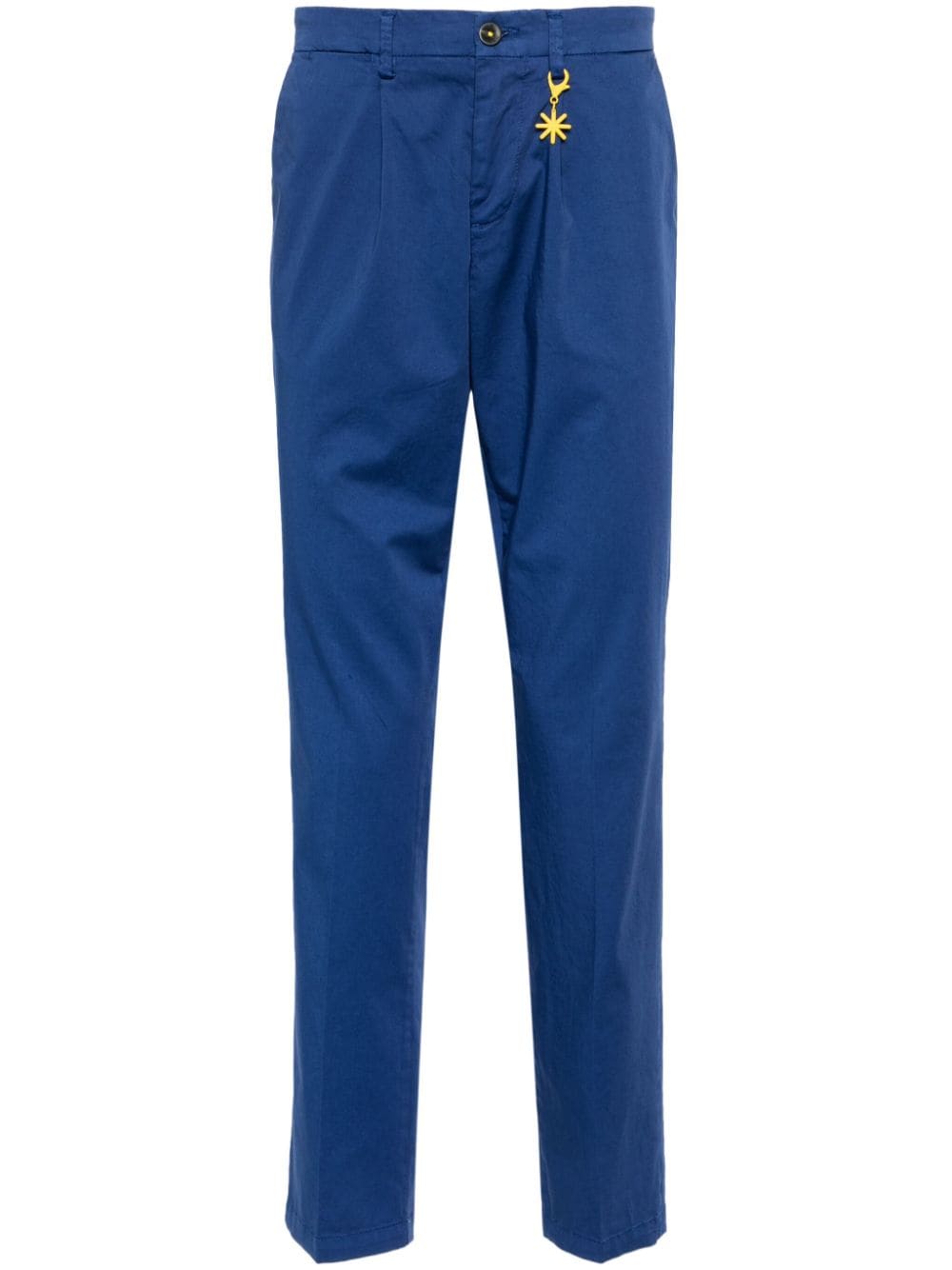 Manuel Ritz garment-dyed straight trousers - Blue von Manuel Ritz