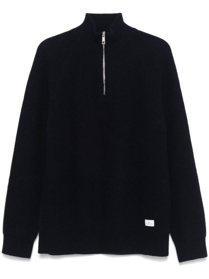 Manuel Ritz half-zip rib sweater - Blue von Manuel Ritz