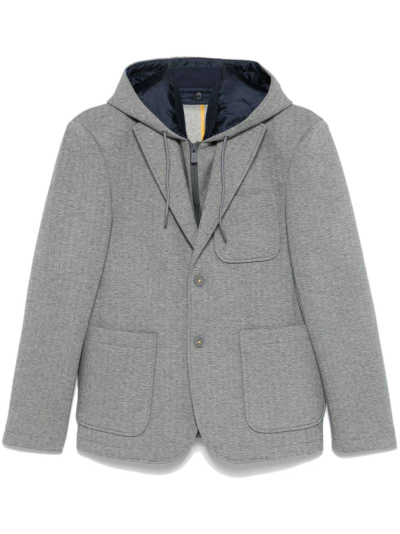 Manuel Ritz jersey hooded blazer - Grey von Manuel Ritz