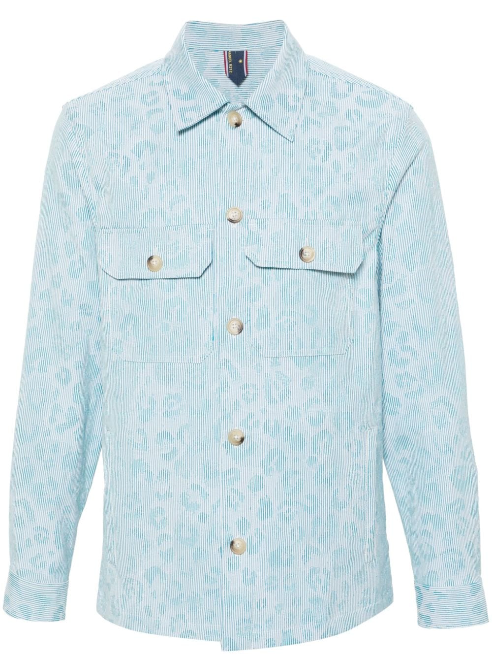 Manuel Ritz leopard-print shirt jacket - Blue von Manuel Ritz