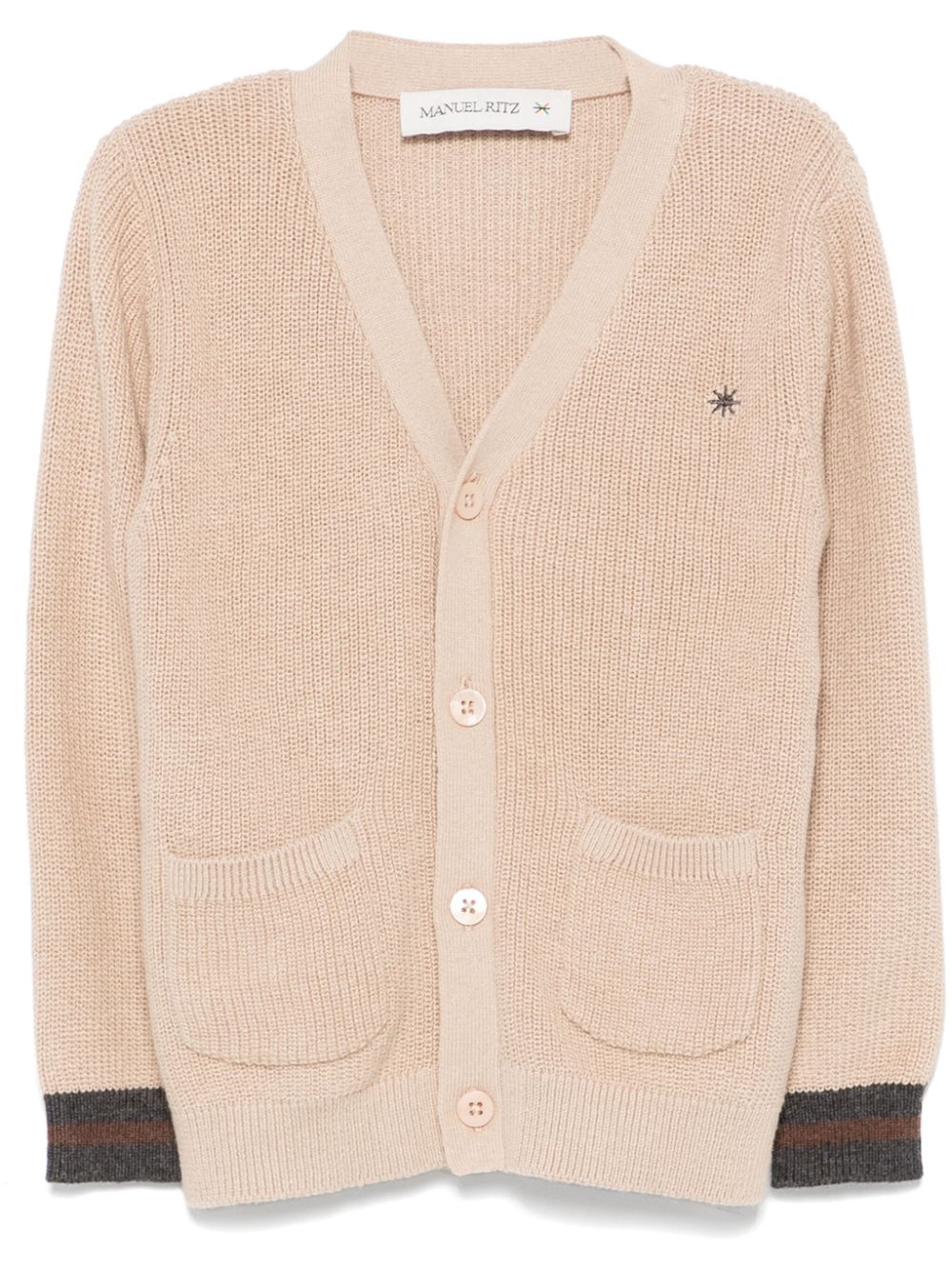 Manuel Ritz logo-embroidered cardigan - Neutrals von Manuel Ritz