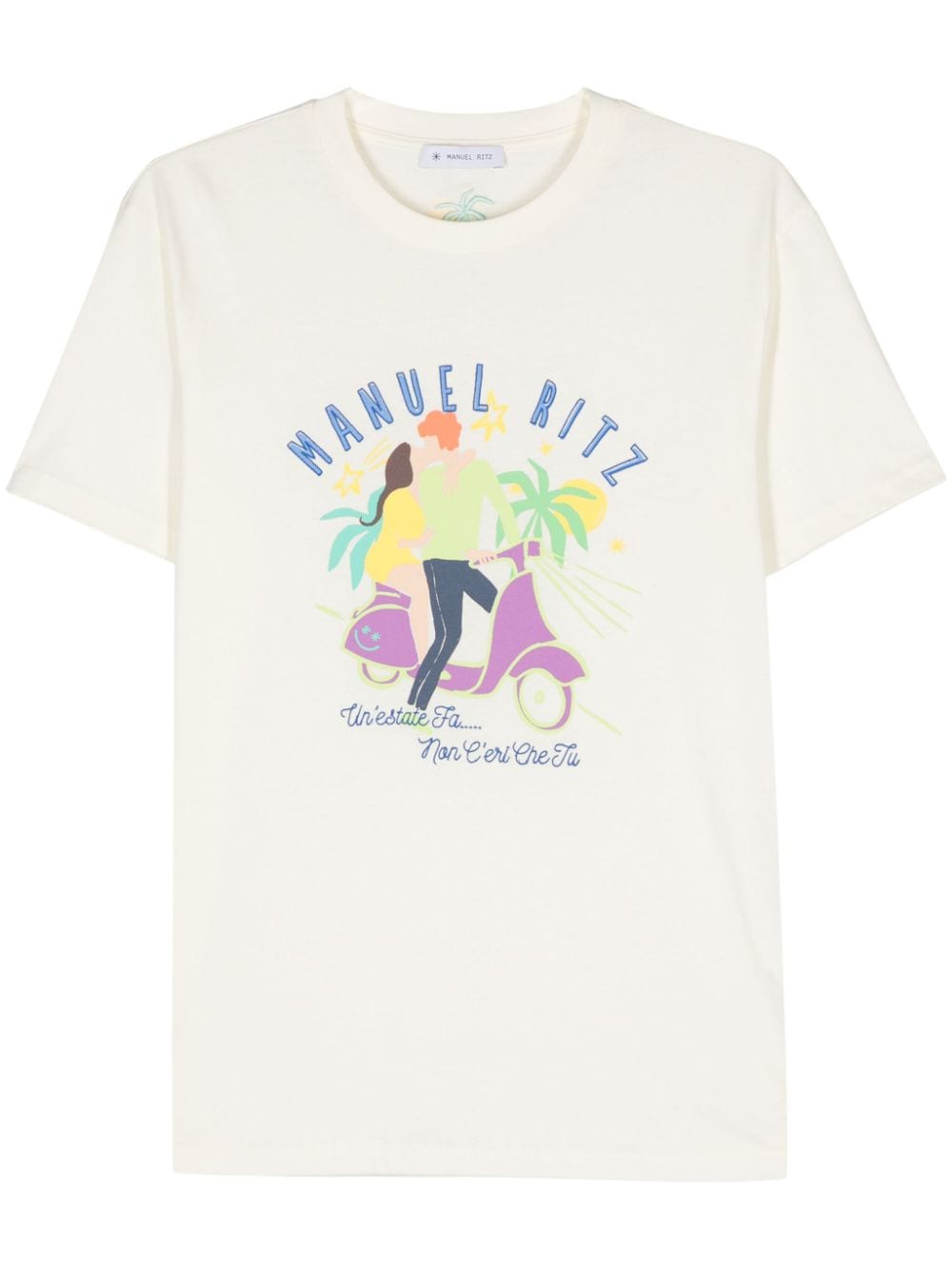 Manuel Ritz logo-print cotton T-shirt - White von Manuel Ritz