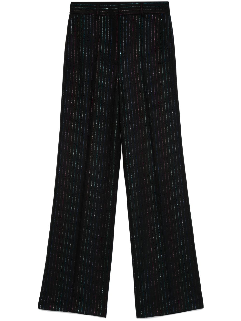 Manuel Ritz lurex striped trousers - Black von Manuel Ritz