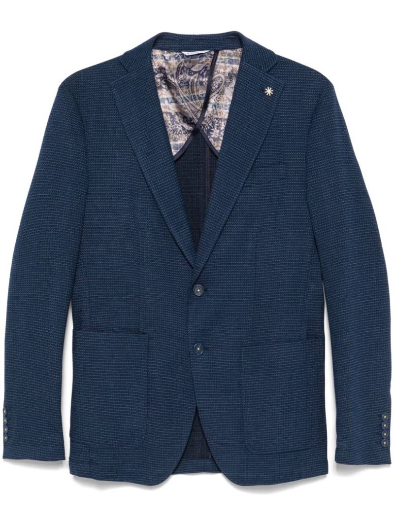 Manuel Ritz micro pattern blazer - Blue von Manuel Ritz