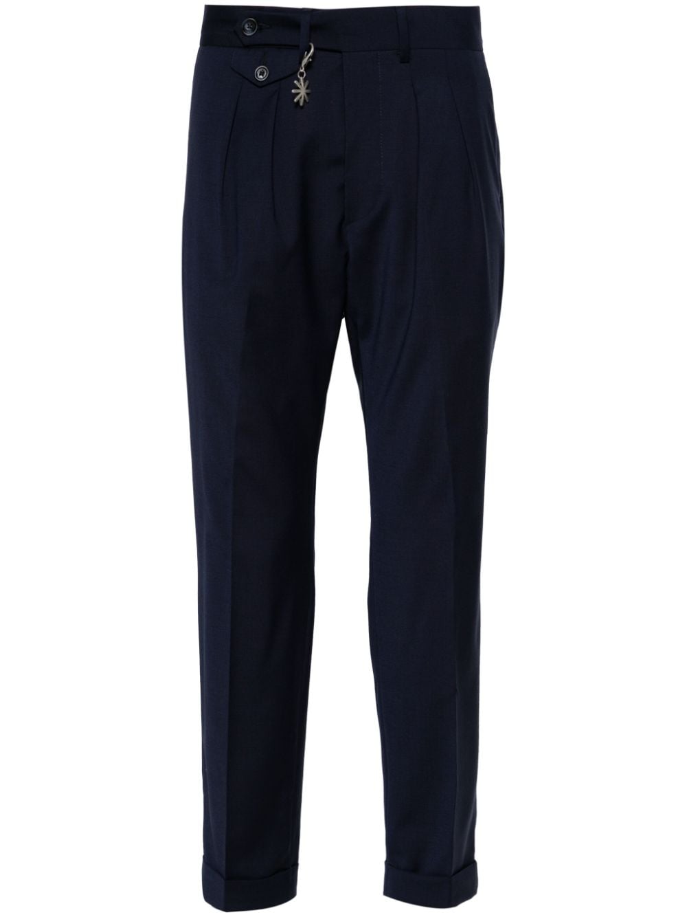 Manuel Ritz mid-rise pleated tailored trousers - Blue von Manuel Ritz