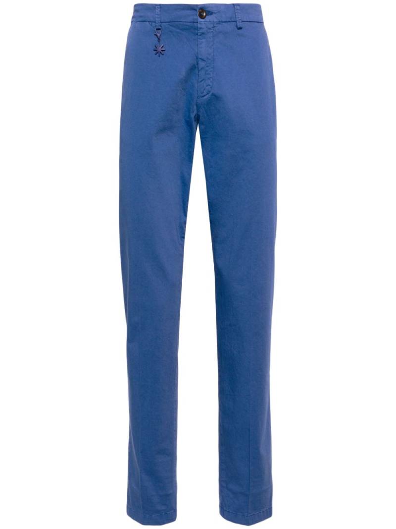 Manuel Ritz mid-rise tapered chinos - Blue von Manuel Ritz