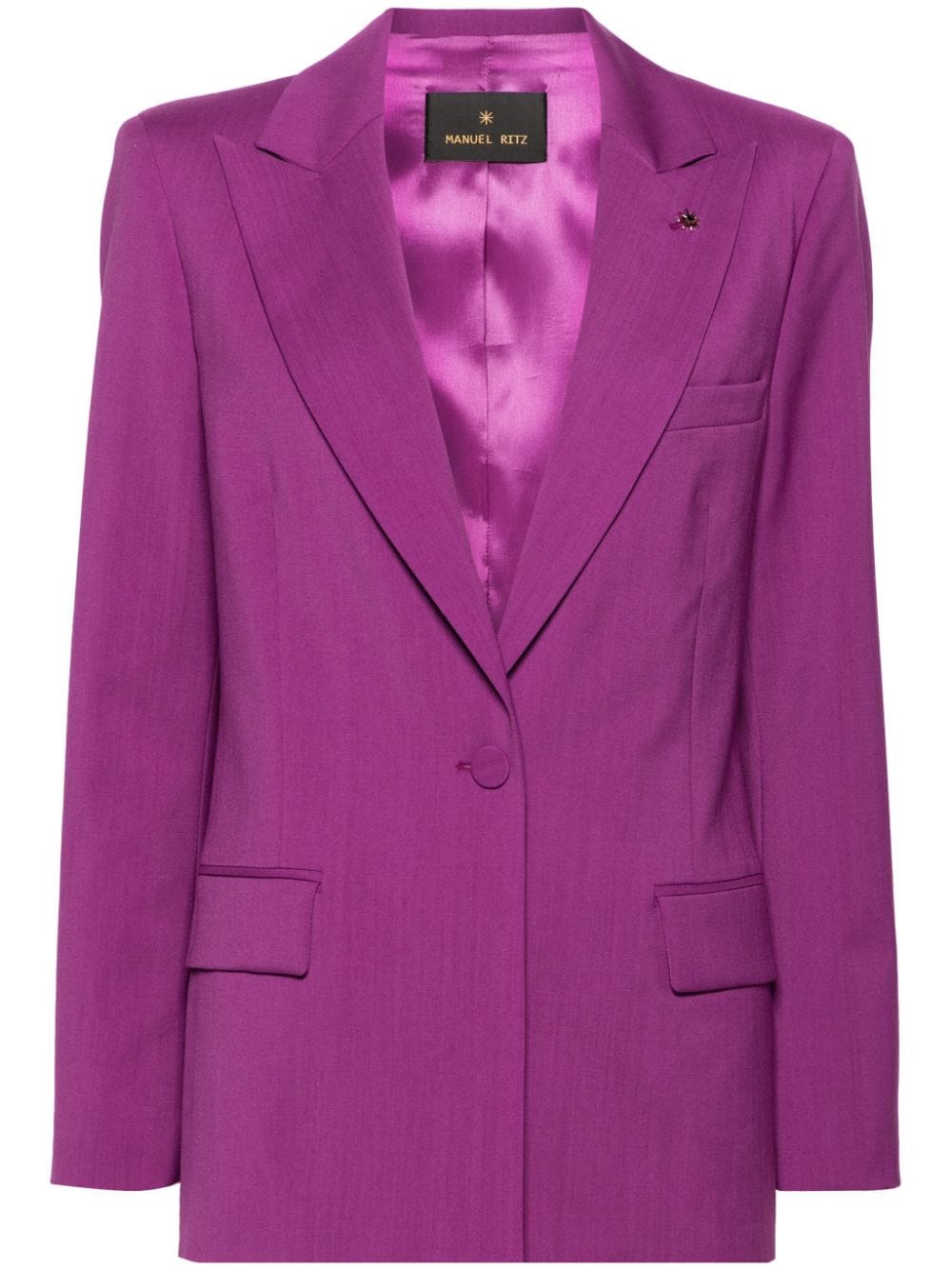 Manuel Ritz peak-lapels single-breasted blazer - Purple von Manuel Ritz