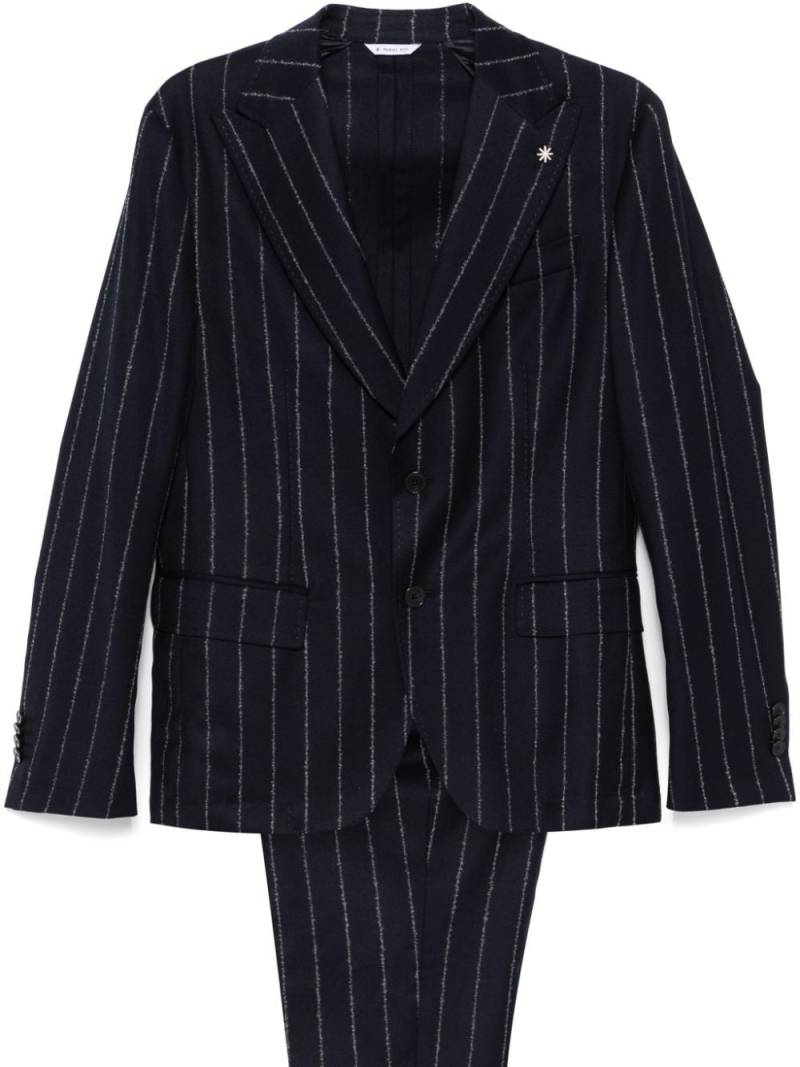 Manuel Ritz pinstripe pattern suit - Blue von Manuel Ritz