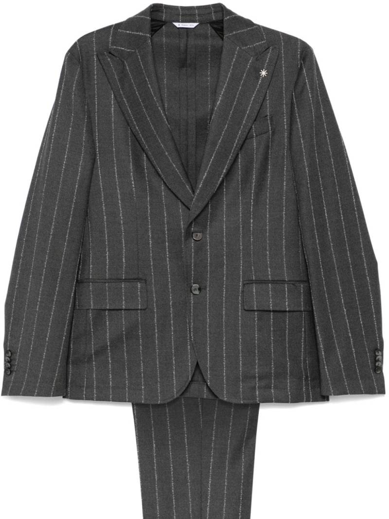 Manuel Ritz pinstripe pattern suit - Grey von Manuel Ritz