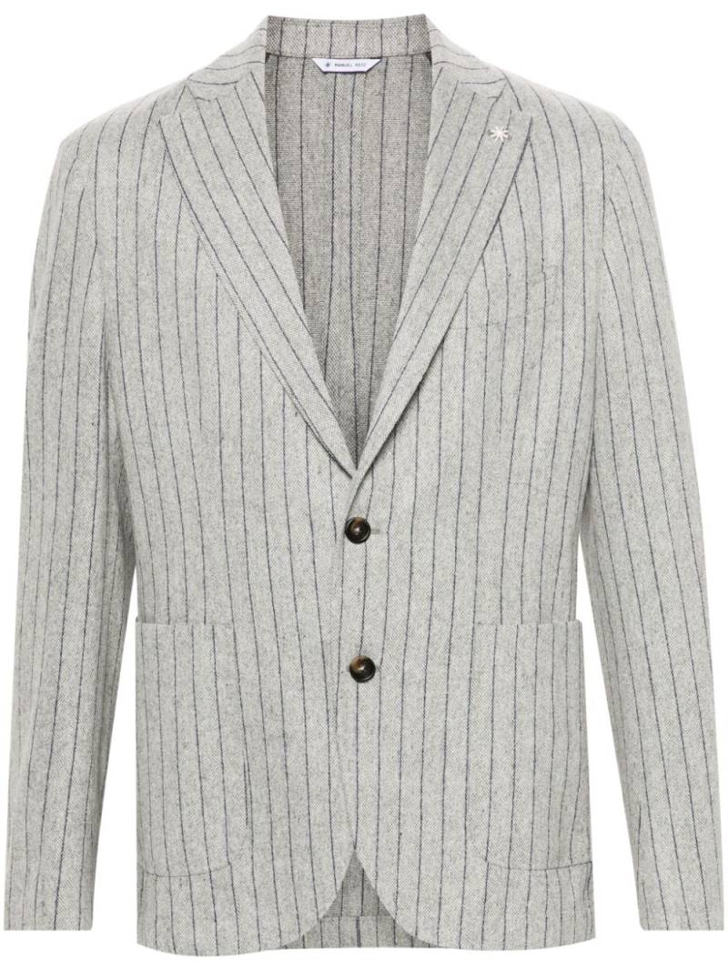 Manuel Ritz pinstripe single-breasted blazer - Grey von Manuel Ritz