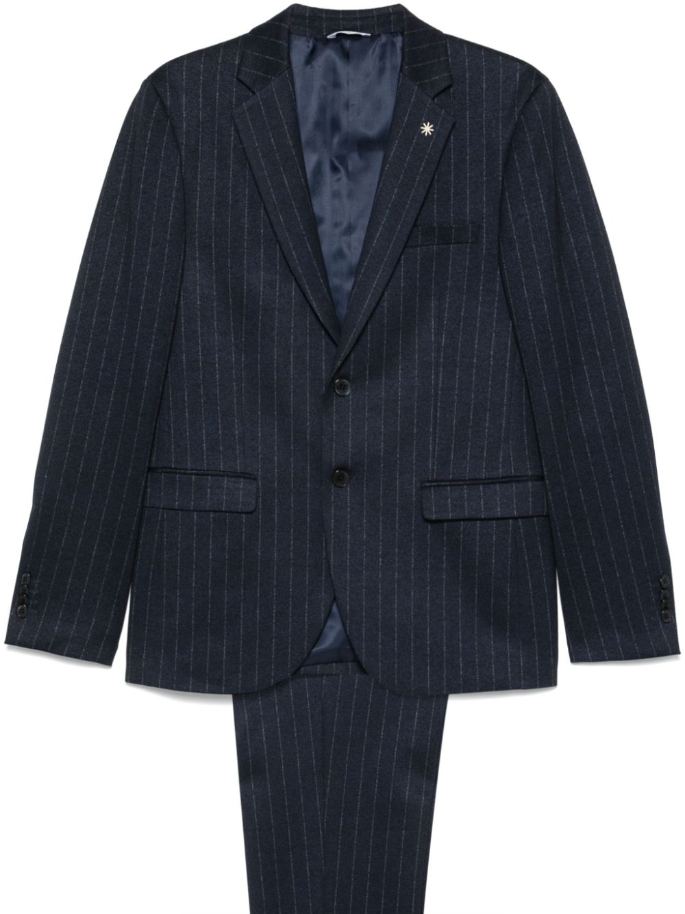 Manuel Ritz pinstripe suit - Blue von Manuel Ritz