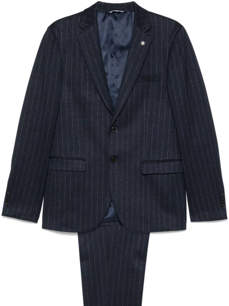 Manuel Ritz pinstripe suit - Blue von Manuel Ritz