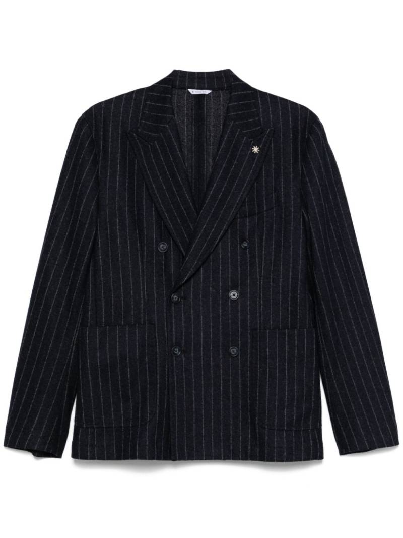 Manuel Ritz pinstriped blazer - Blue von Manuel Ritz