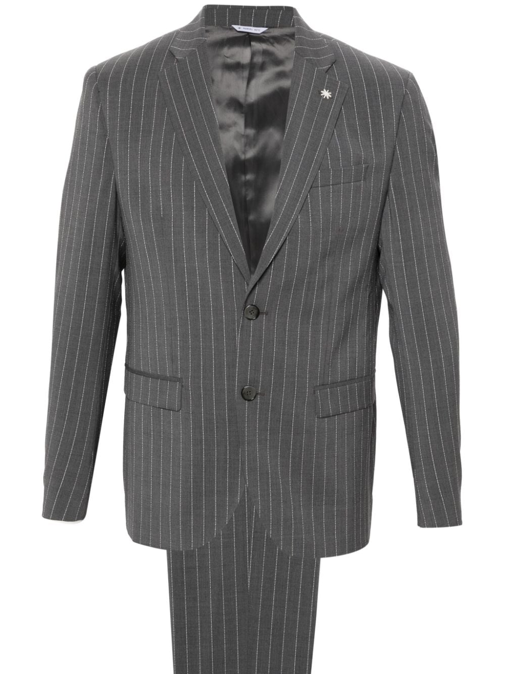 Manuel Ritz pinstriped single-breasted suit - Grey von Manuel Ritz