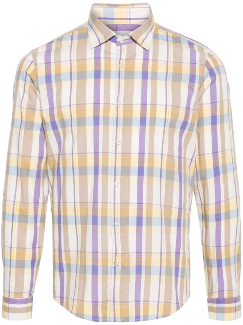 Manuel Ritz plaid-pattern cotton shirt - Neutrals von Manuel Ritz