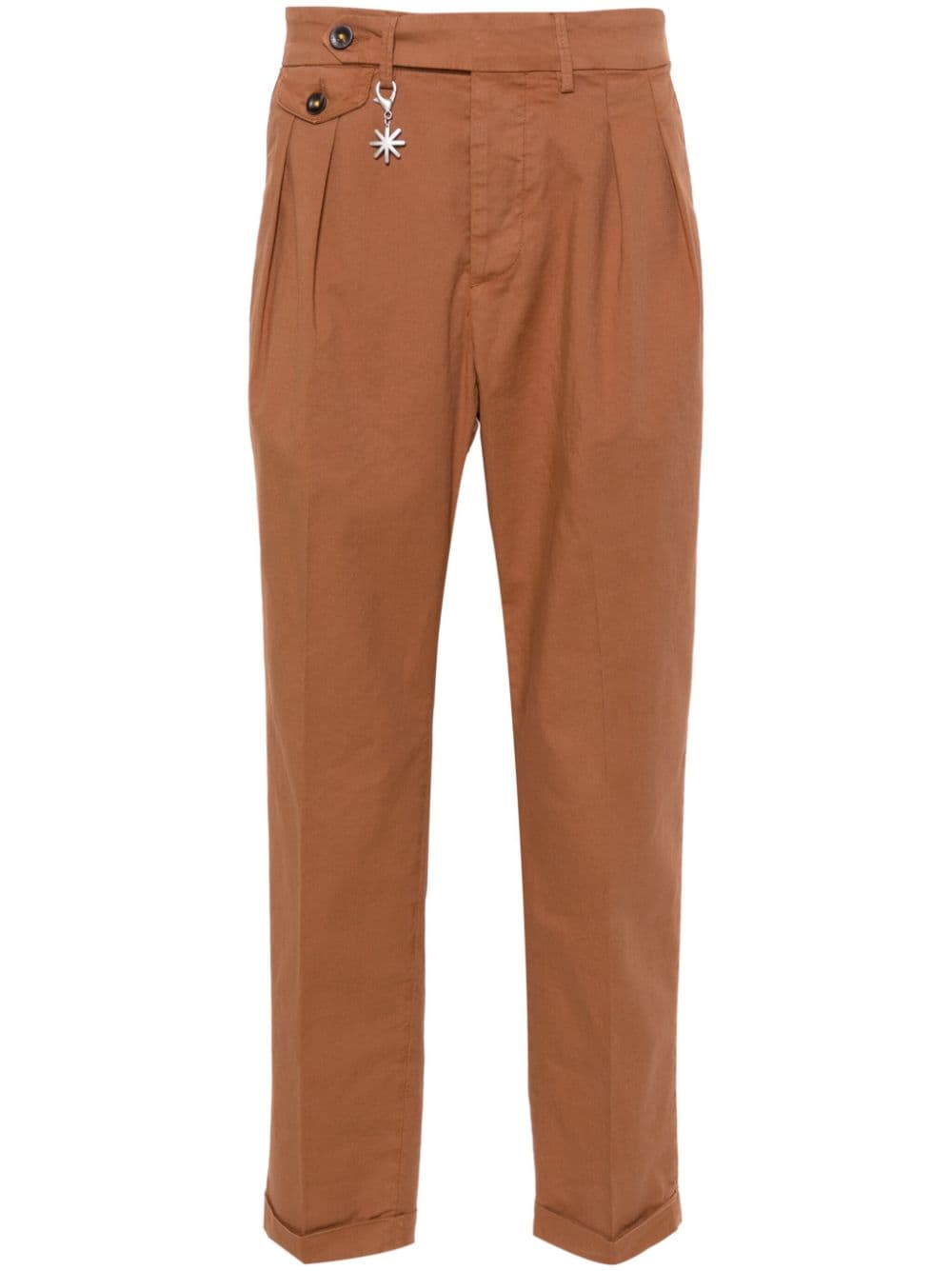 Manuel Ritz pleat-detail straight-leg trousers - Brown von Manuel Ritz