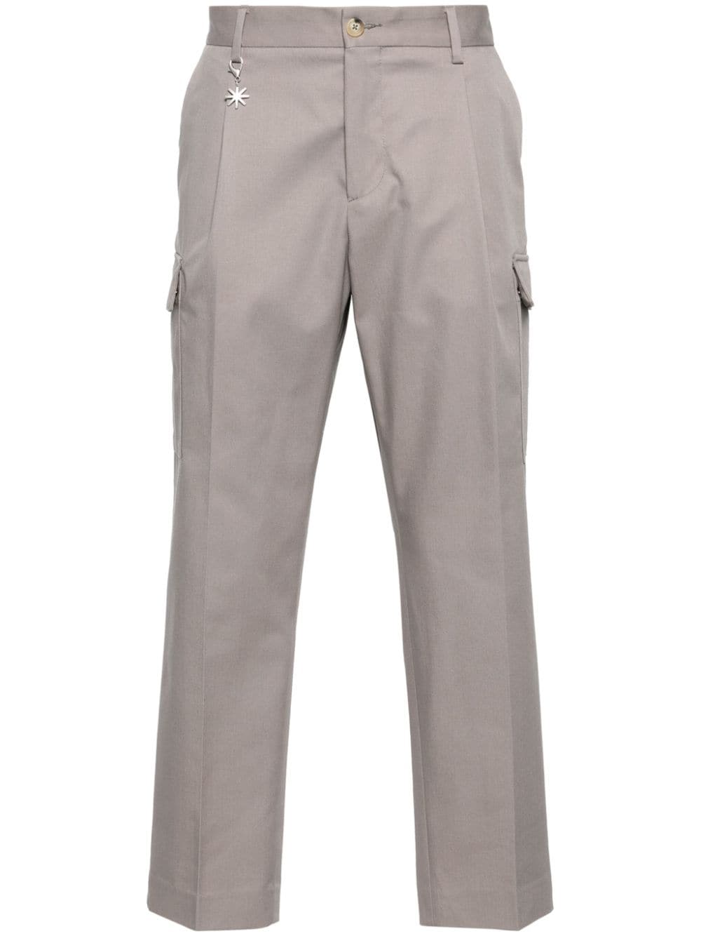 Manuel Ritz pleat-detail tapered trousers - Grey von Manuel Ritz