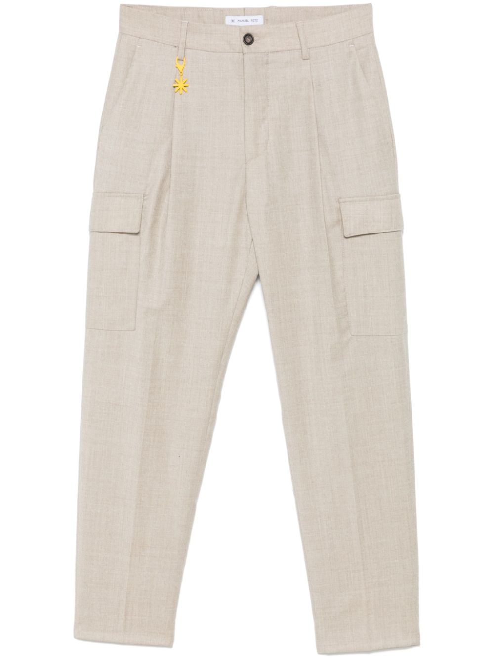 Manuel Ritz pleated cargo pants - Neutrals von Manuel Ritz