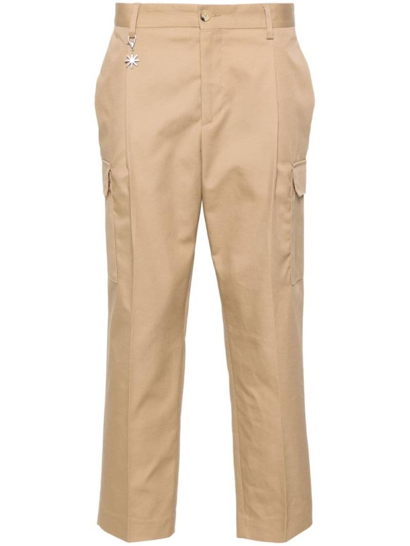 Manuel Ritz pleated cargo trousers - Neutrals von Manuel Ritz