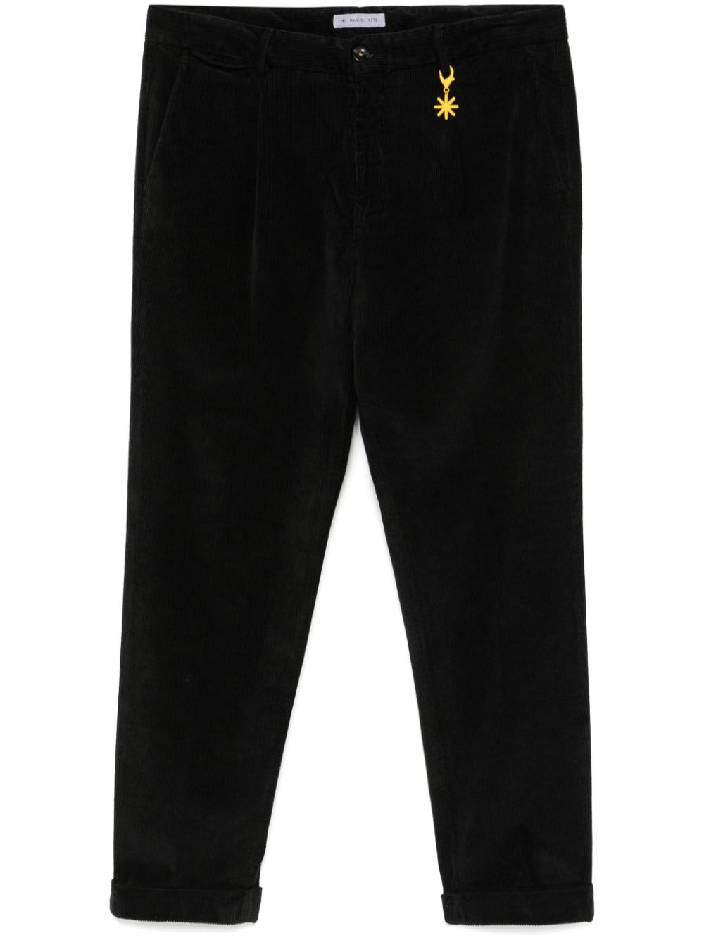 Manuel Ritz pleated corduroy trousers - Black von Manuel Ritz