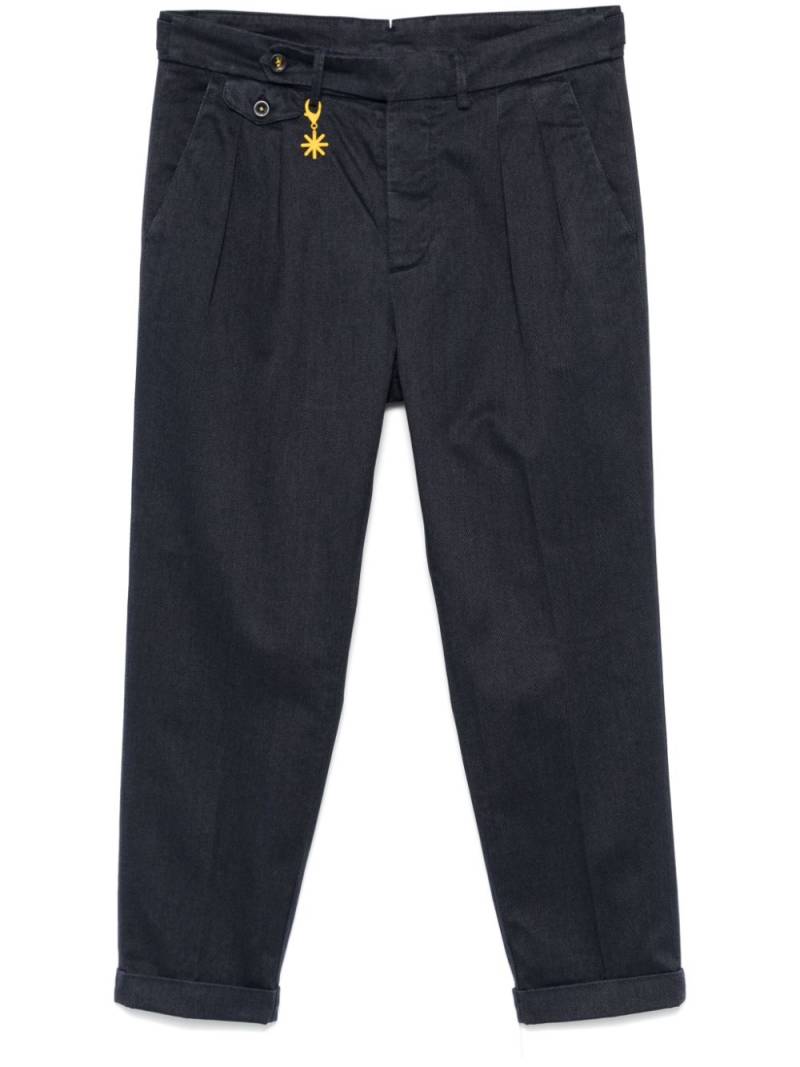 Manuel Ritz pleated trousers - Blue von Manuel Ritz